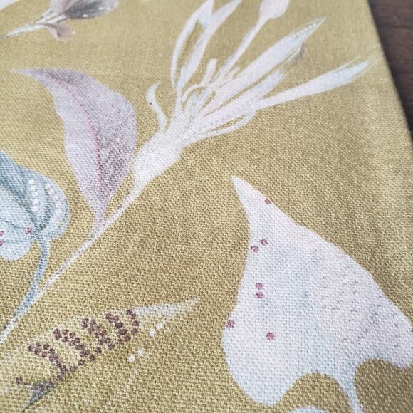 Set of 2 Sage Pink Blue Pastel Nuetral Linen Look Floral Botanical Pillowcases - Picture 6 of 11